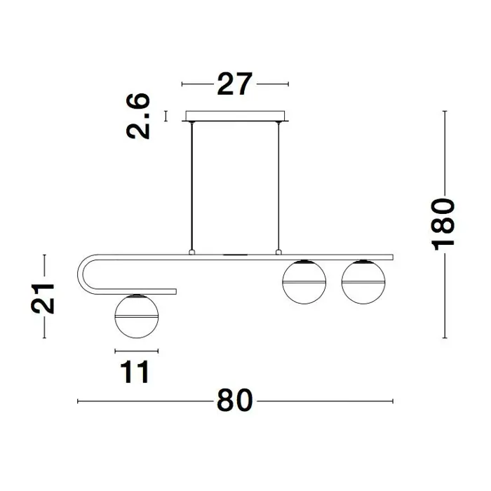 CANTONA VISILICA G9 /IP20/MESING ZLATNA & BIJELA
