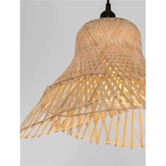 CAPA VISILICA E27/12W/RATAN I CRNA