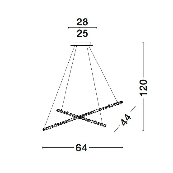 CELINE VISILICA LED 40W/3500K/2400lm/IP20/KROM