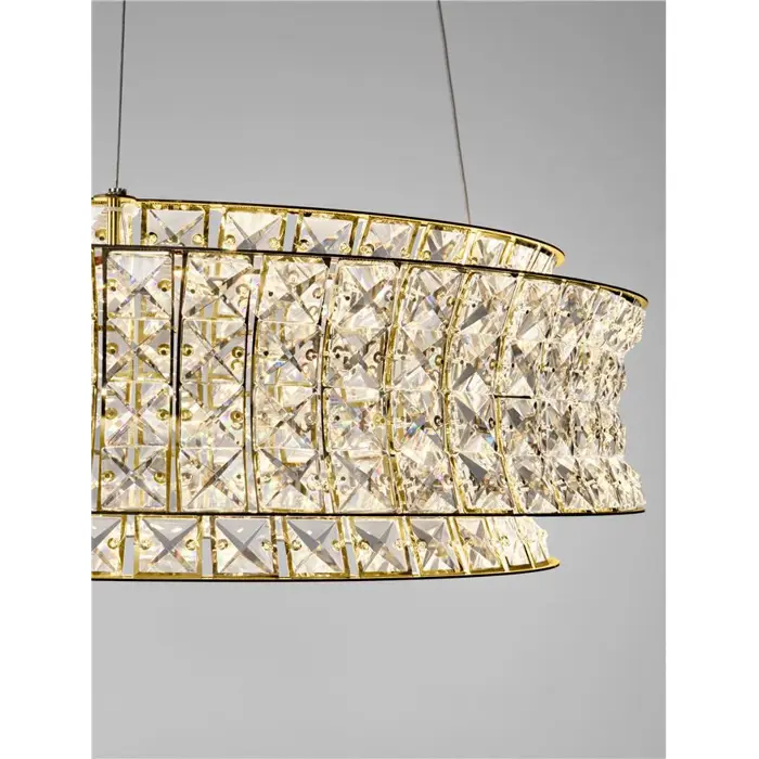 CELYSIA KRISTALNI LED LUSTER 56W IP20 3500K TRIAK PRIGUŠLJIVA