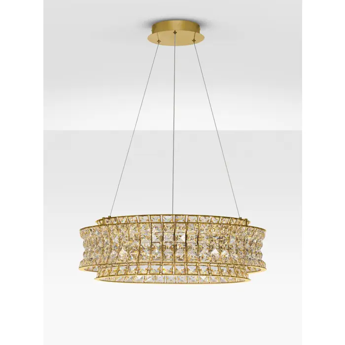 CELYSIA KRISTALNI LED LUSTER 56W IP20 3500K TRIAK PRIGUŠLJIVA