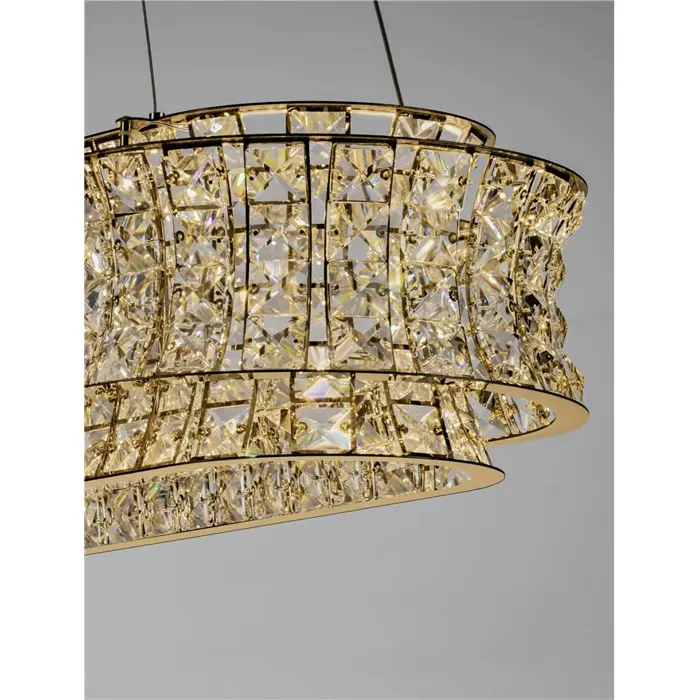 CELYSIA KRISTALNI LED LUSTER 74W IP20 3500K TRIAK PRIGUŠLJIVA