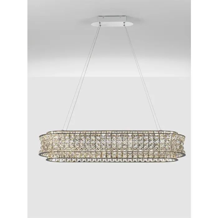 CELYSIA KRISTALNI LED LUSTER 74W IP20 3500K TRIAK PRIGUŠLJIV