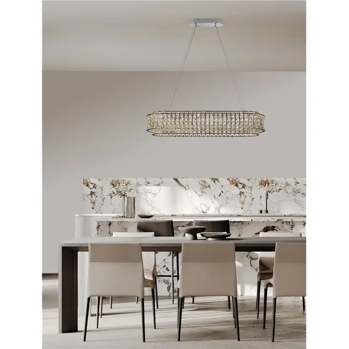 CELYSIA KRISTALNI LED LUSTER 74W IP20 3500K TRIAK PRIGUŠLJIV