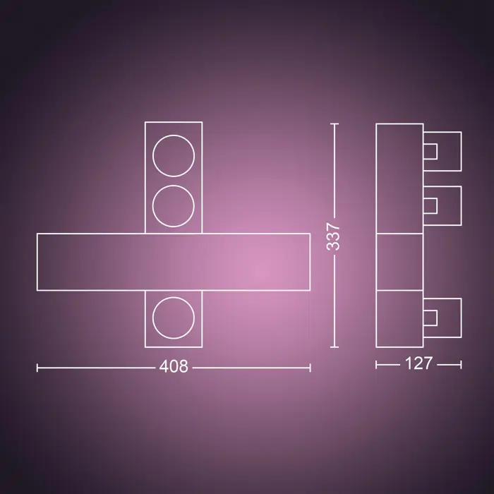 Centris PHILIPS HUE UGRADBENI REFLEKTOR CRNI 3-SPOT