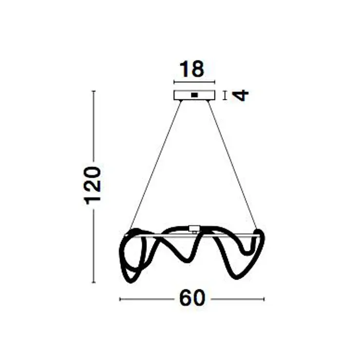 CERELIA VISILICA LED 34W/3000K/2271lm/DIMM/IP20/MESING ZLATNA