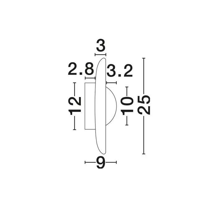 CERIO ZIDNA LED SVJETILJKA TRAVERTIN/ZLATNA 4W IP20 3000K