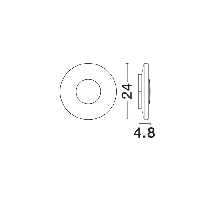 CICO VANJ. SVJETILJKA 12Watt 587Lm IP65 3000K CRNA