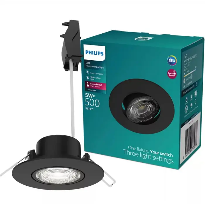 Cilantro UGRADBENI LED REFLEKTOR Step Dim 070 5W 2700K CRNA