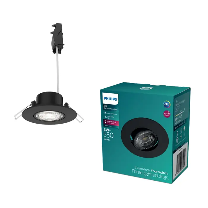 Cilantro UGRADBENI LED REFLEKTOR Step Dim 070 5W 4000K CRNA
