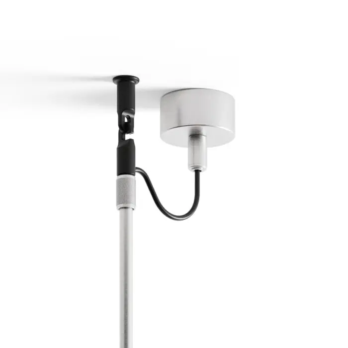 COSTANZA D13s VISILICA ALUMINIJ S BIJELIM SJENILOM E27