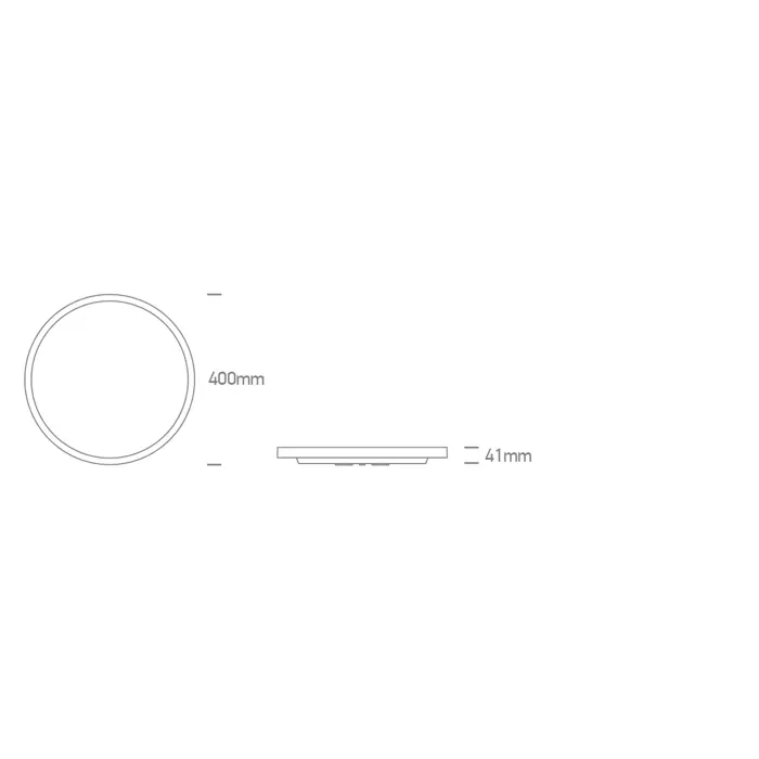CRNA LED PLAFONJERA 30W+3W CCT IP20 230V 2880lm TRIAK DIMABILNA
