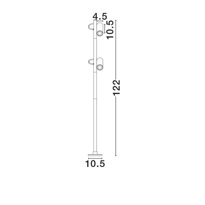 DARMA VANJSKA STAJAĆA LED SVJET 13Watt 844Lm IP65 3000K CRNA