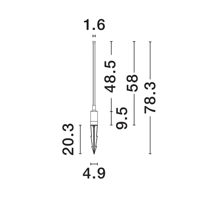 DESSAY STAJAĆA LAMPA LED 3000K 538lm IP65 CRNA