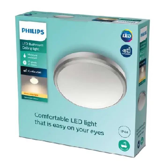 Doris CL257 PHILIPS PLAFONJERA NICKEL EC RD 6W 27K HV IP44 06