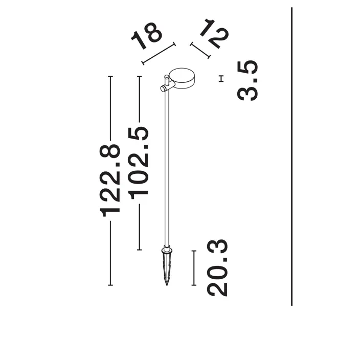 DYOL STAJAĆA LAMPA LED 3000K 735lm IP65 CRNA