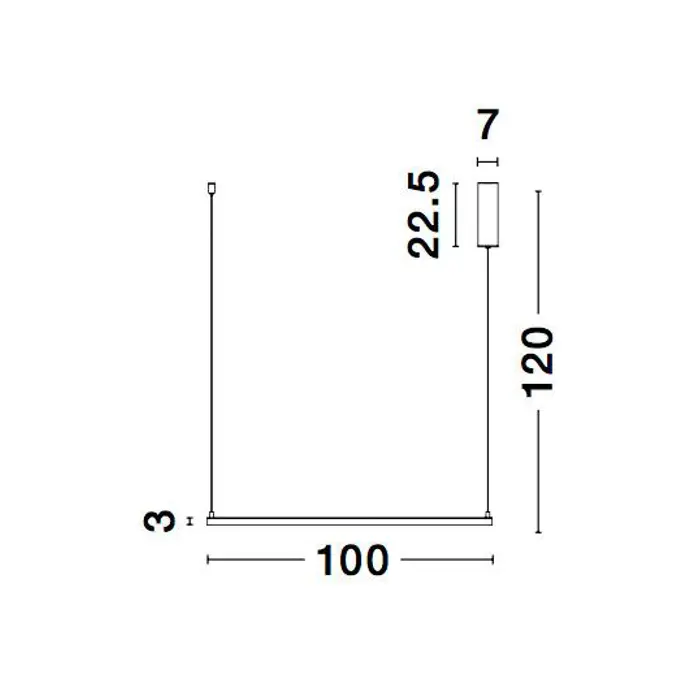 ETERNA VISILICA LED 50W/3000K/3818lm/DIMM/IP20/BIJELA