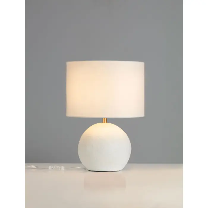 EVER 30 STOLNA SVJETILJKA BIJELA/TKANINA E27 1X12W IP20