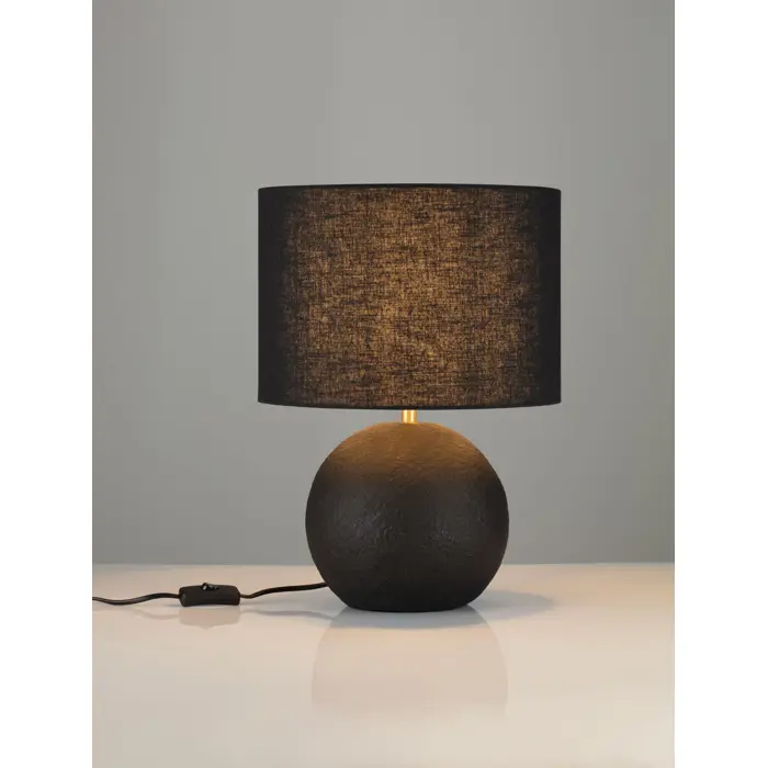 EVER 30 STOLNA SVJETILJKA CRNA/TKANINA E27 1X12W IP20