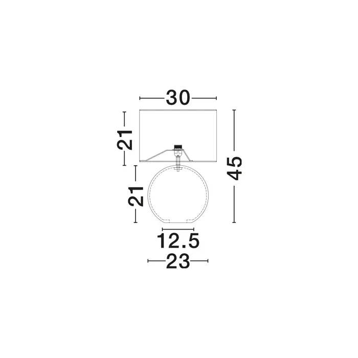 EVER 30 STOLNA SVJETILJKA DRVO/TKANINA E27 1X12W IP20