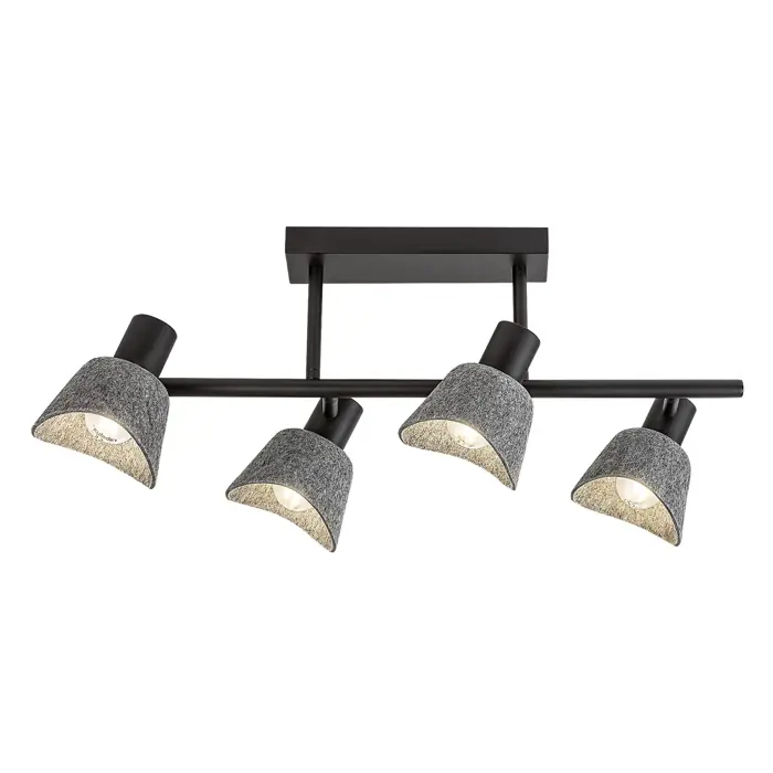 Farelia PLAFONSKA SVJETILJKA E14 4X MAX 10W/CRNA/IP20