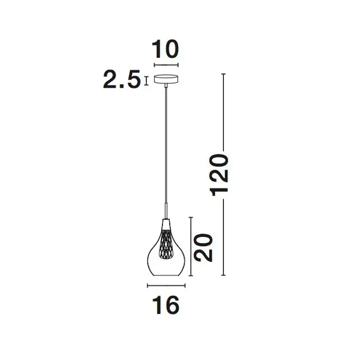 FILO VISILICA G9 /IP20/KROM & PROZIRNA & ZLATNA