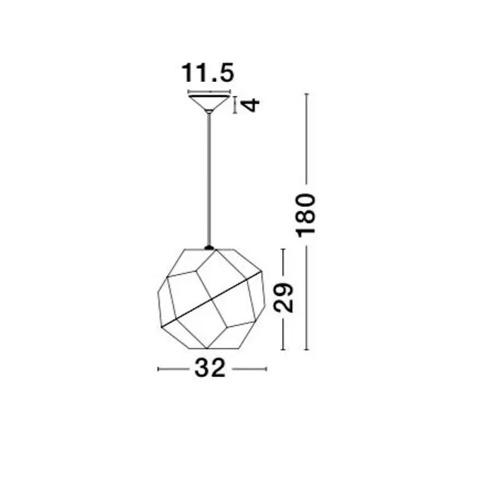 FOGGIA VISLICA E27 /IP20/ZLATNA