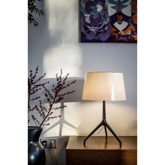 FOSCARINI LUMIERE XXS STOLNA LAMPA ALUMINIJ/BIJELA