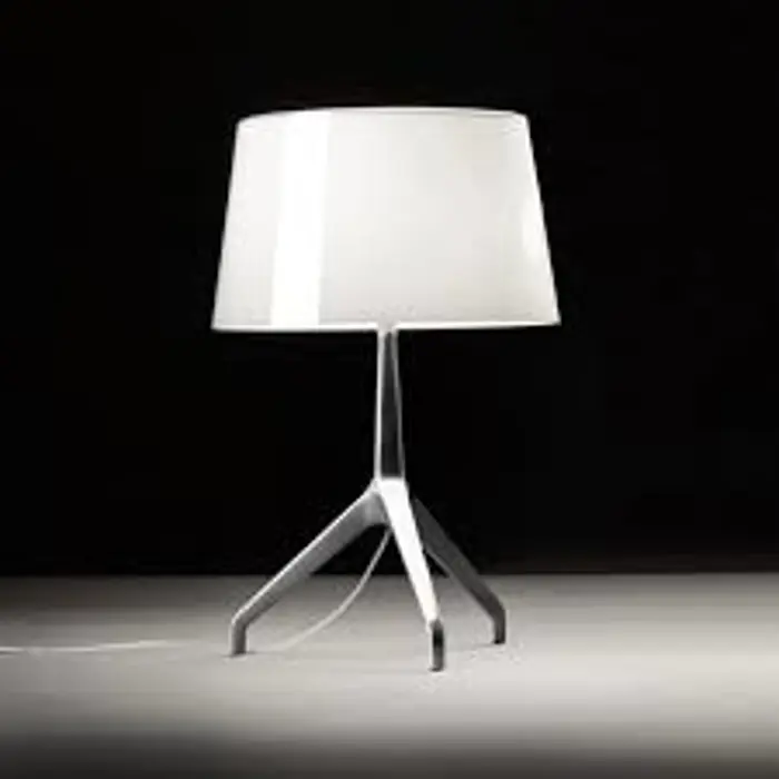 FOSCARINI LUMIERE XXS STOLNA LAMPA ALUMINIJ/BIJELA
