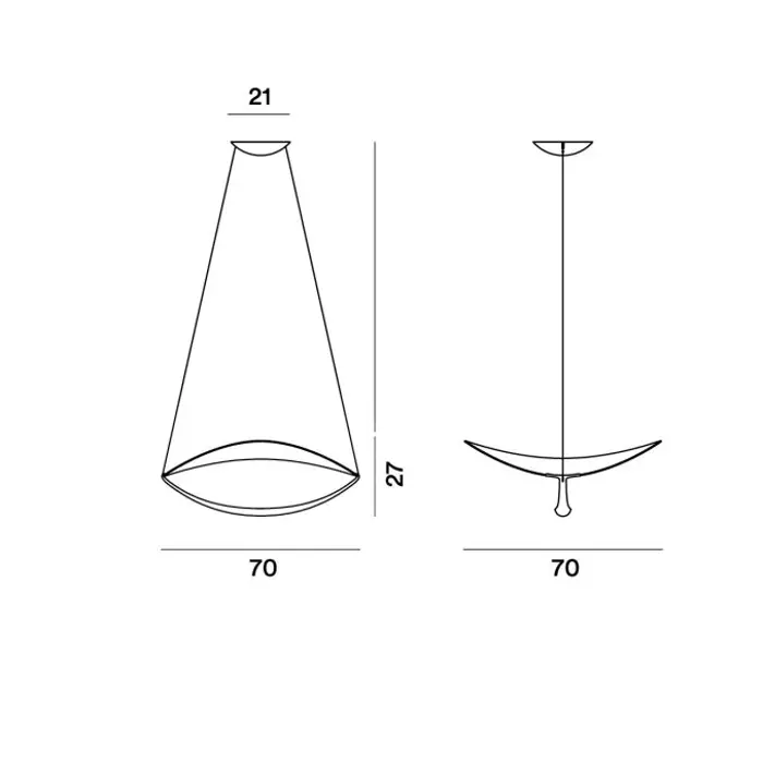 FOSCARINI PLENA VISILICA BIJELA