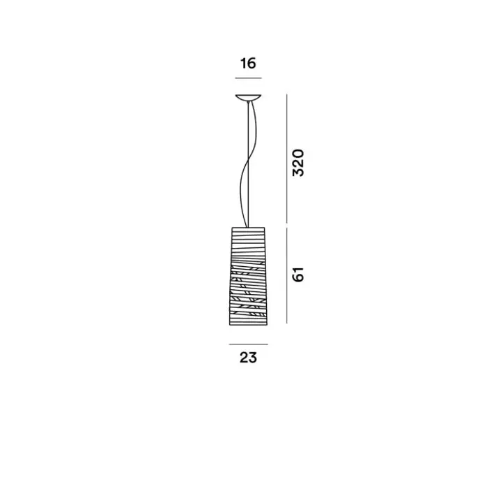 FOSCARINI TRESS MALA VISILICA CRNA