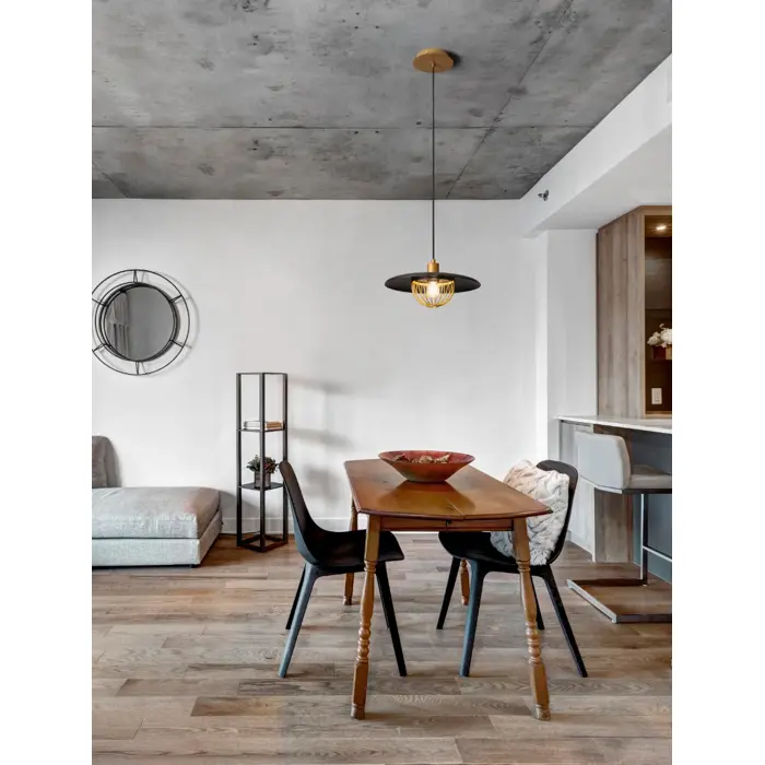 FOX VISLICA E27 /IP20/ZLATNA & CRNA