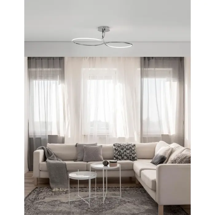 FUNGO PLAFONSKA SVJETILJKA LED 47W/3000K/2630lm/DIMM/IP20/KROM