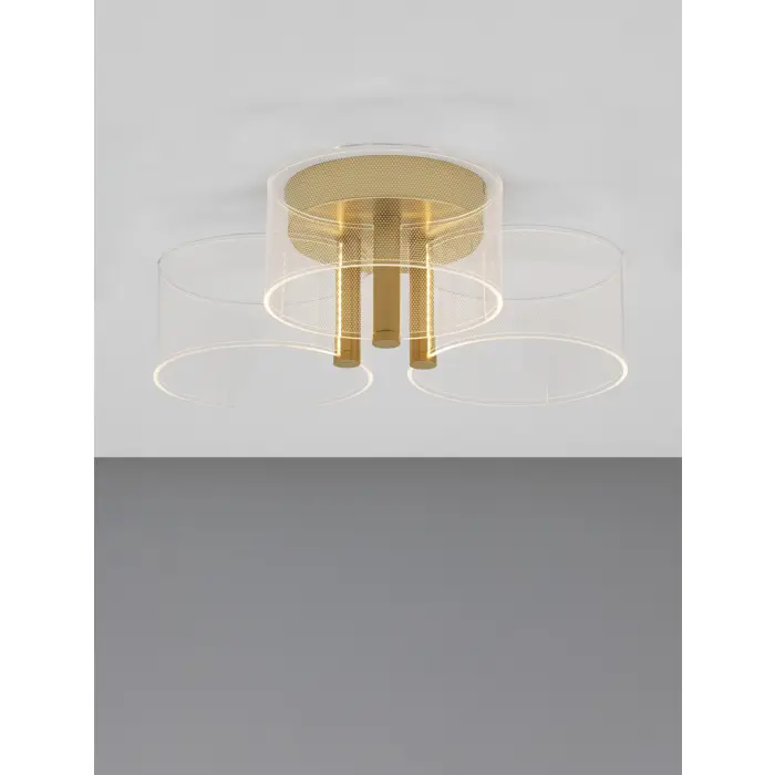 GATLIN PLAFONSKA SVJETILJKA LED 20,5W/3000K/950lm/IP20/MESING ZLATNA