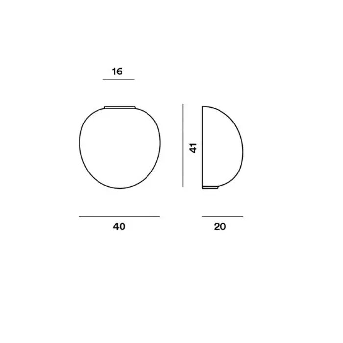 GEM SEMI ZIDNA LAMPA GRAFIT/BIJELA