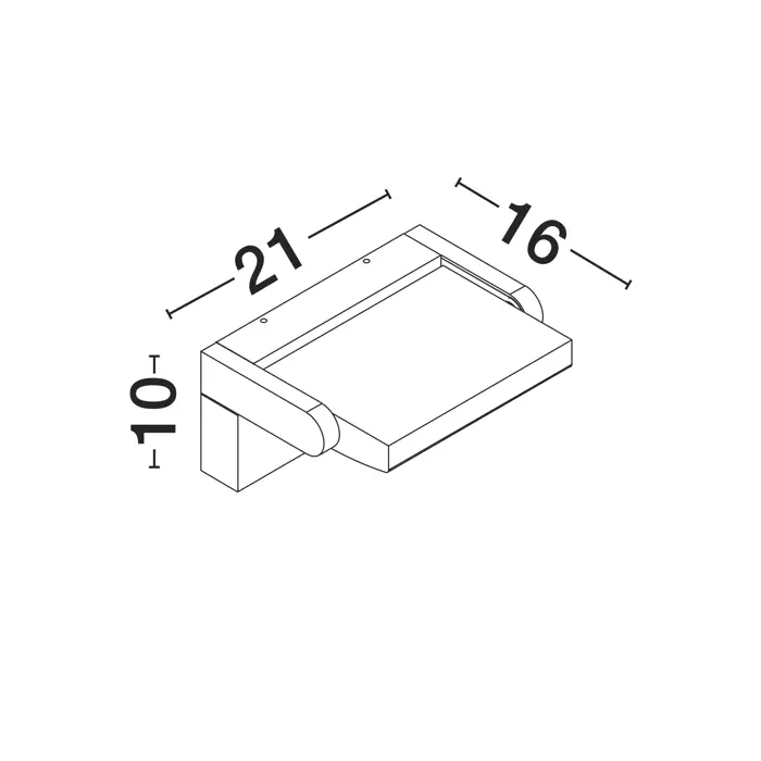 GERBER ZIDNA LAMPA LED 3000K 1261lm IP54 CRNA