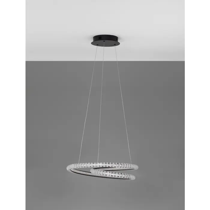 GINEVRA VISILICA LED 45W/3000K/2800lm/DIMM/IP20/CRNA