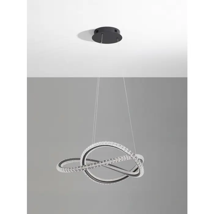 GINEVRA VISILICA LED 56W/3000K/3750lm/DIMM/IP20/CRNA