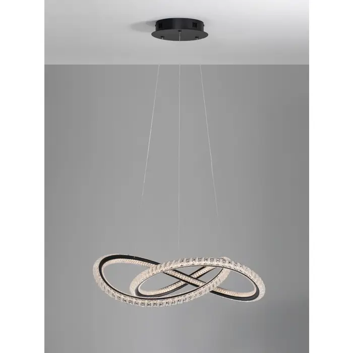 GINEVRA VISILICA LED 56W/3000K/3750lm/DIMM/IP20/CRNA