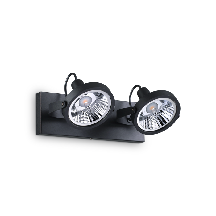 GLIM STROPNA LAMPA PL2 CRNA GU10