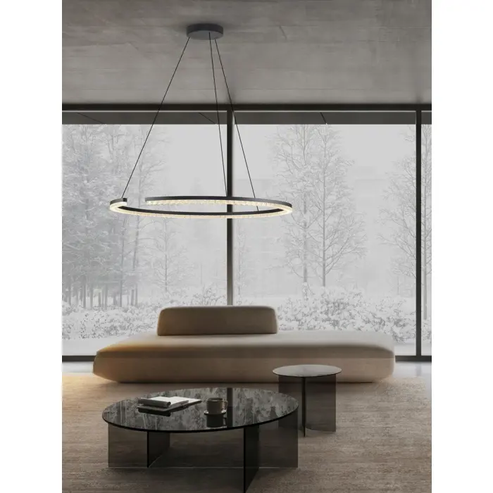 GREAMY LED VISILICA CRNA 43W IP20 3000K TRIAK PRIGUŠLJIVA