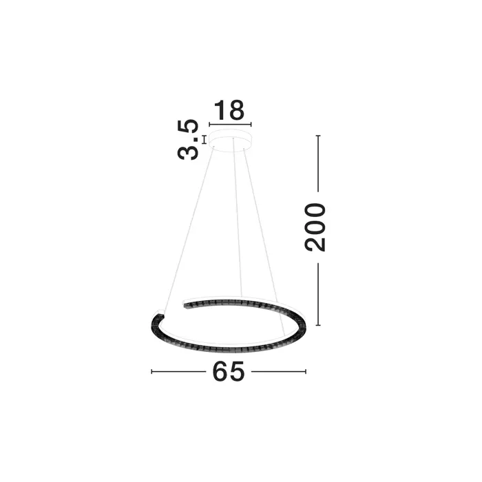 GREAMY LED VISILICA ZLATNA 30W IP20 3000K TRIAK PRIGUŠLJIVA