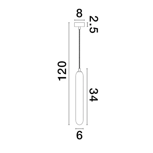 GUSTAVE PLAFONSKA LAMPA G9 /IP20/SIVA & MATT CRNA