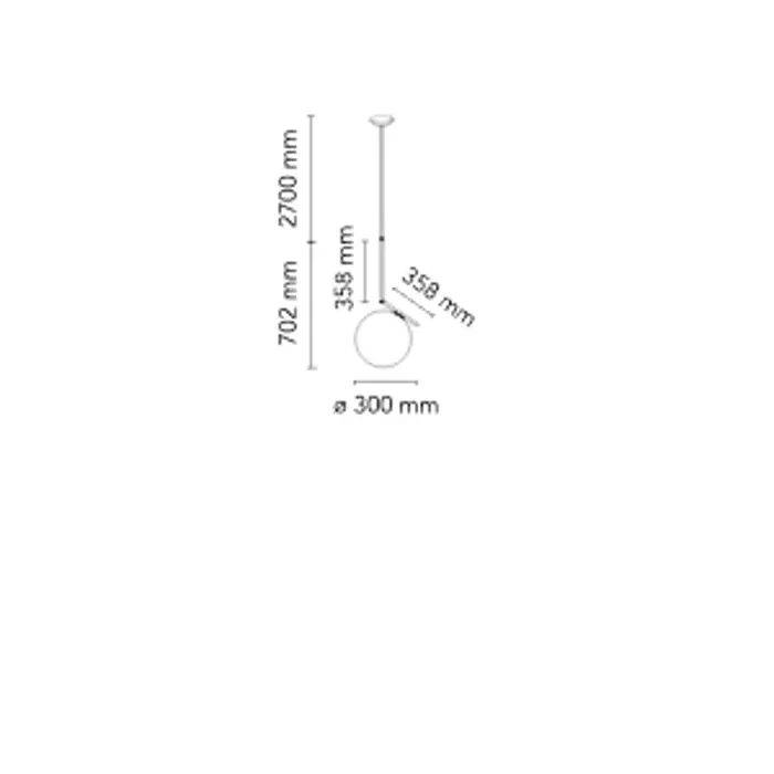 IC LIGHTS 2 VISILICA 1×E27/205W/230V fi.300mm KROM