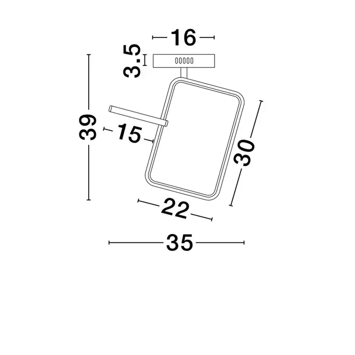 IMAR PLAFONJERA LED/3200K/30W/1261Lm/CRNA
& ZLATNA