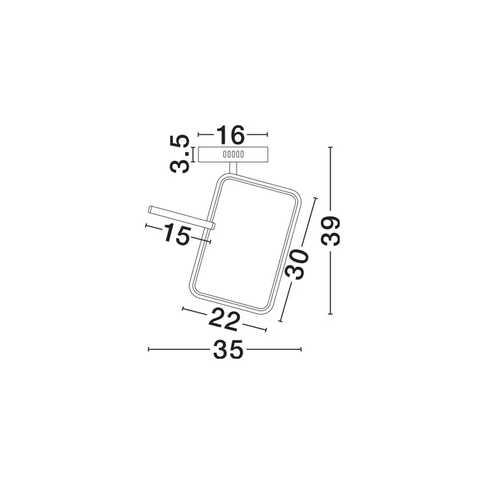 IMAR PLAFONJERA LED/3200K/30W/1261Lm/CRNA
& ZLATNA