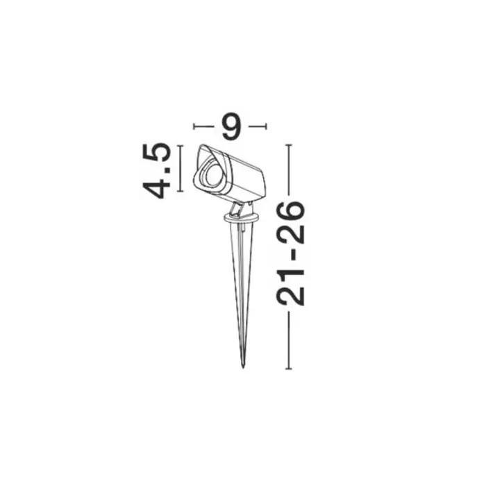 INSIDE VANJSKA STAJAĆA SVJETILJKA LED 3W/3000K/295,06lm/IP65/CRNA