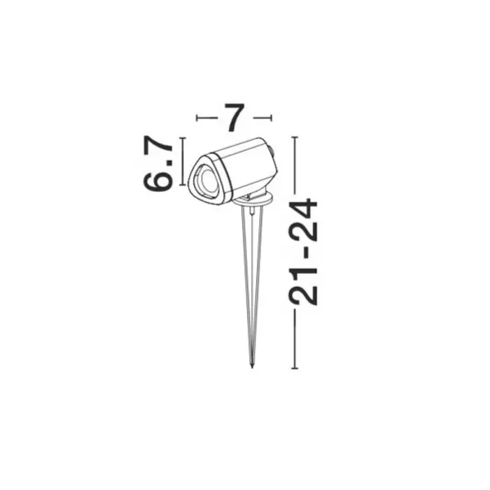INSIDE VANJSKA STAJAĆA SVJETILJKA LED 3W/3000K/303,24lm/IP65/CRNA