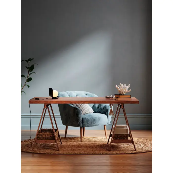 KAMEN STOLNA LAMPA LED E14/5W/CRNA