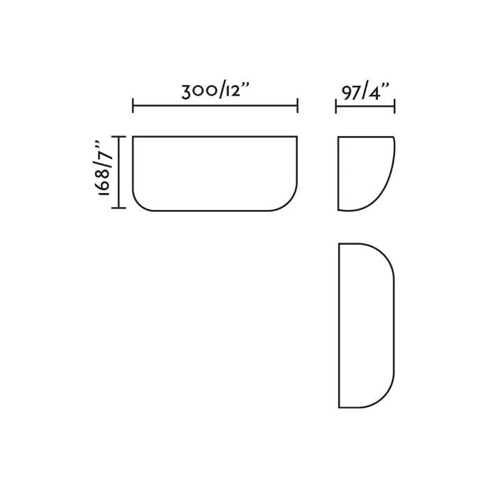 KAPPU ZIDNA SVJETILJKA BIJELA 1xE14 300mm